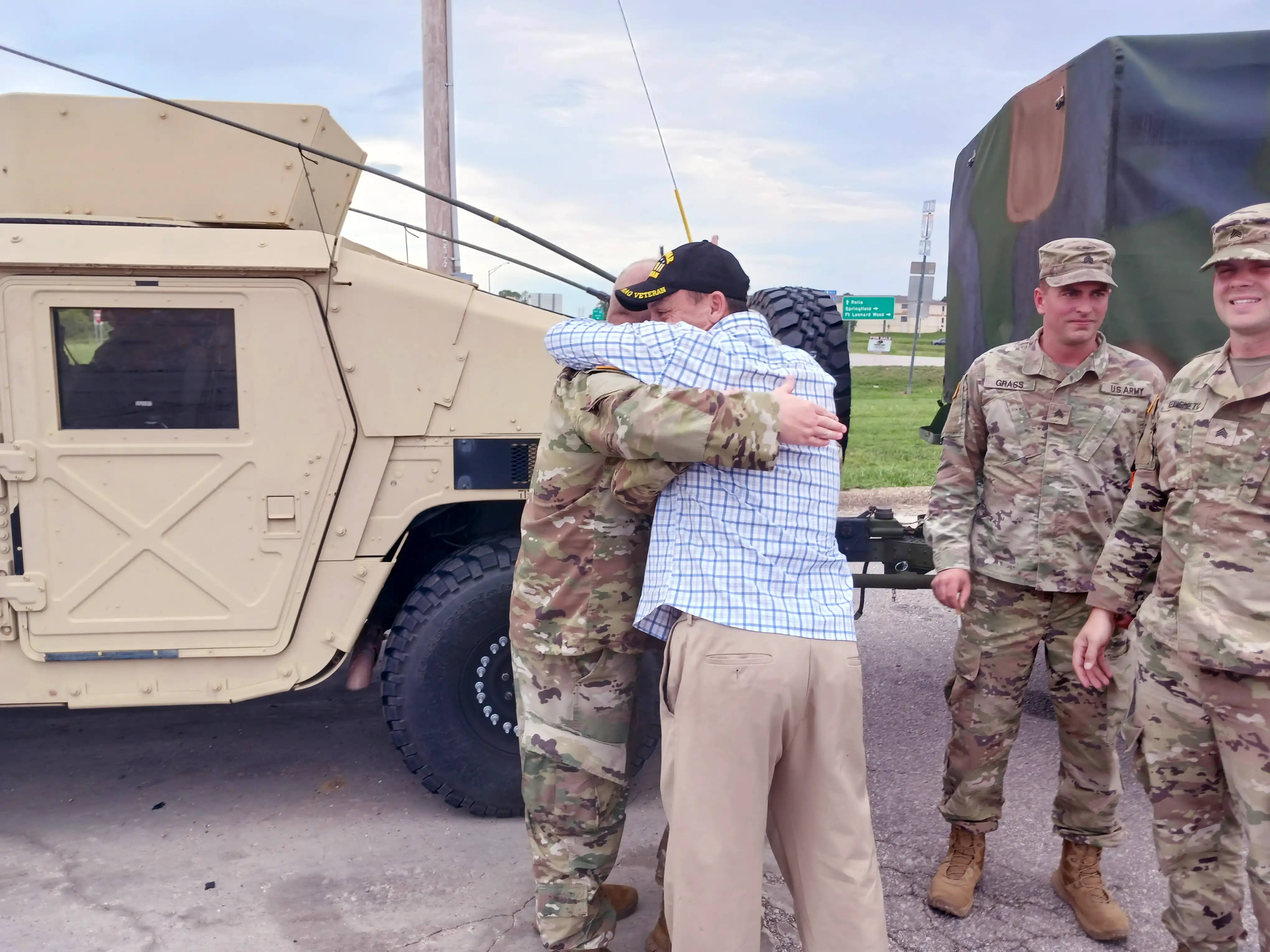 Every chance Veteran David Haave gets, he always gives love to soldiers in uniform & support to Country.